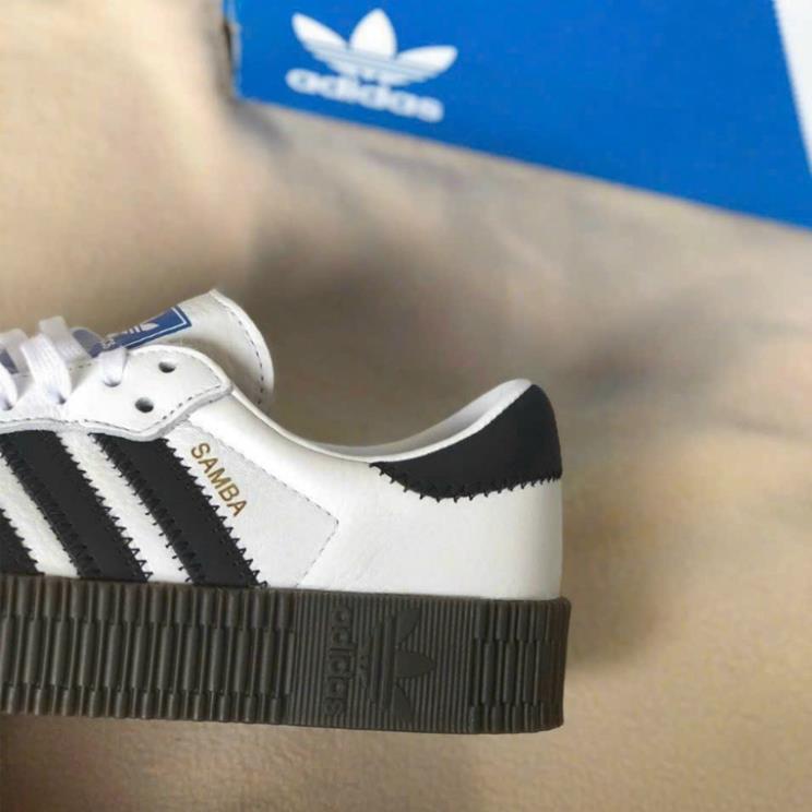 Giày Adidas Samba Rose White Gum Đế Nâu Cao 3cm, Giày Samba Rose Nam nữ mẫu mới hot trend Full size
