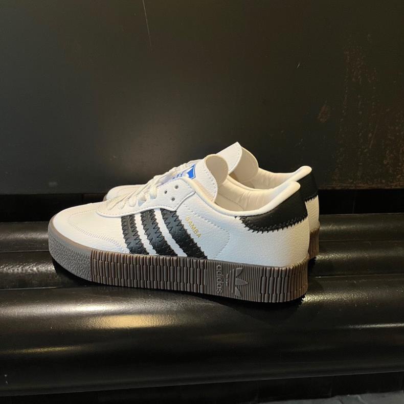 Giày Adidas Samba Rose White Gum Đế Nâu Cao 3cm, Giày Samba Rose Nam nữ mẫu mới hot trend Full size