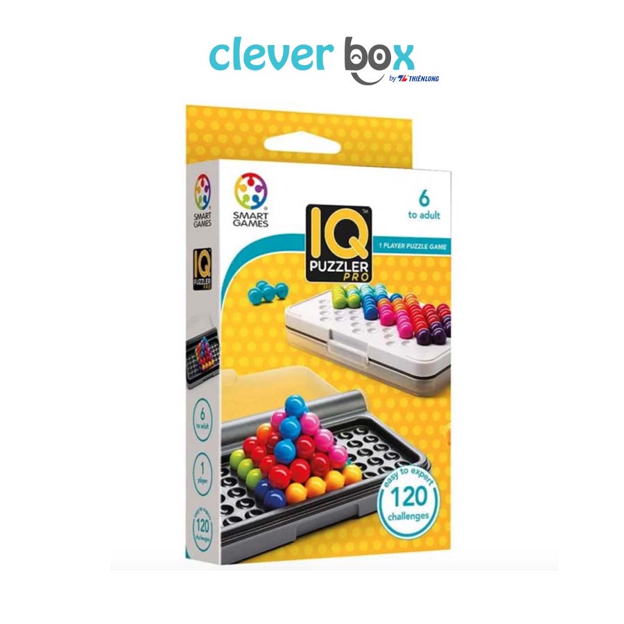 Đồ Chơi Trí Tuệ Smartgames Thử Thách IQ Pro, Đồ Chơi Sáng Tạo STEAM Clever Box (120 thử thách)