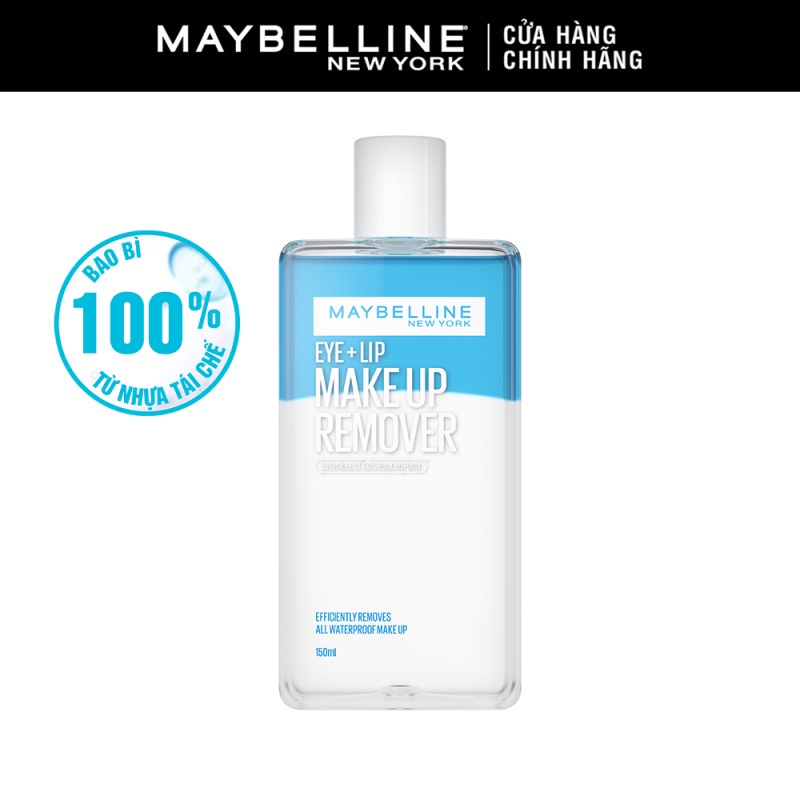 Nước tẩy trang mắt và môi Maybelline New York Eye & Lip Makeup Remover 150ml