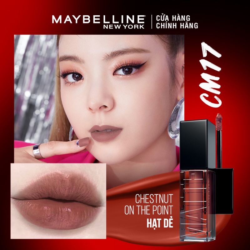 [Bộ Trang Điểm] Bút Kẻ Mắt Nước Siêu Sắc Mảnh HyperSharp Liner + Son Kem Mịn Lì Cushion Mattes Maybelline New York