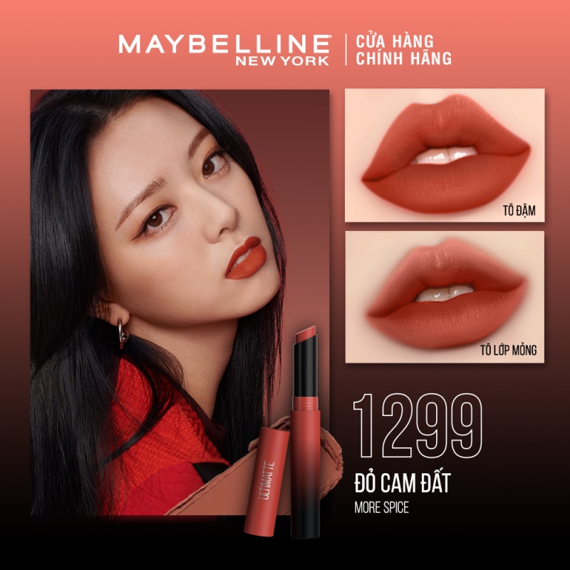 Son Lì Mịn Môi Siêu Nhẹ Cao Cấp Maybelline New York Color Sensational Ultimatte 1.7g