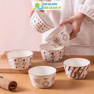 Bát ăn cơm hoạ tiết gấu siêu dễ thương tặng kèm hộp quà tặng SP-154