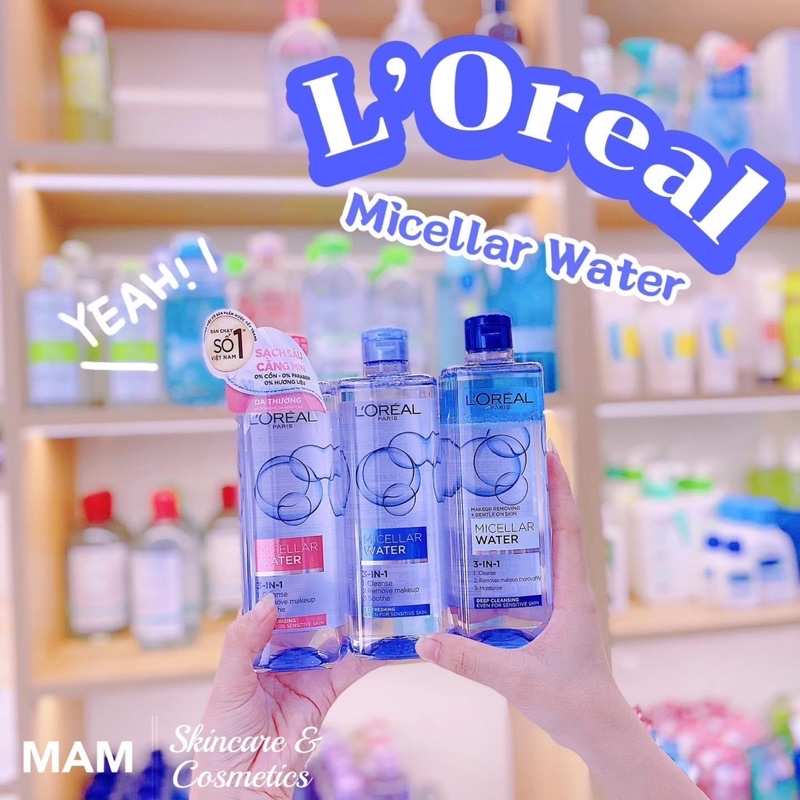 Tẩy Trang Loreal Micellar Water 3-in-1