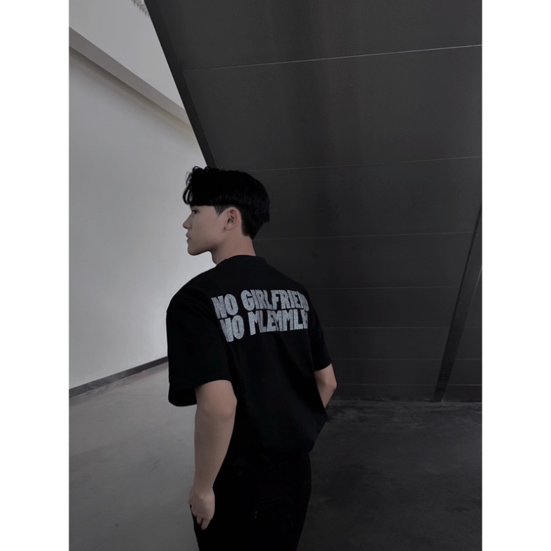 Áo Thun Local Brand “No Girlfriend No Mlemmlem”, Áo Phông Unisex 100% Cotton 2 chiều Basic Tee