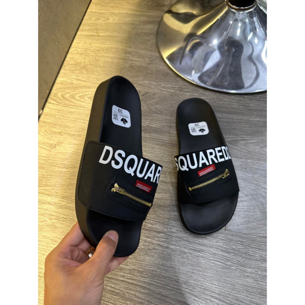 Dép dsq khóa chéo thời trang,dsq lá phong đỏ cực chất hot nhất 2023