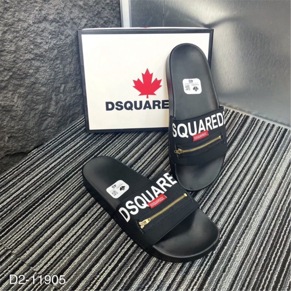 Dép dsq khóa chéo thời trang,dsq lá phong đỏ cực chất hot nhất 2023