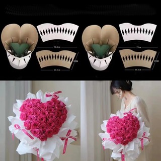! Cốt giấy trái tim gói hoa