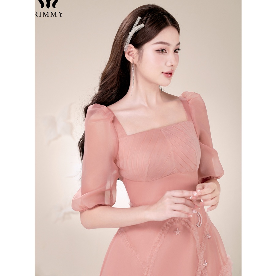 Đầm thiết kế lụa hồng trendy, yêu kiều Catalia Dress by Rimmy