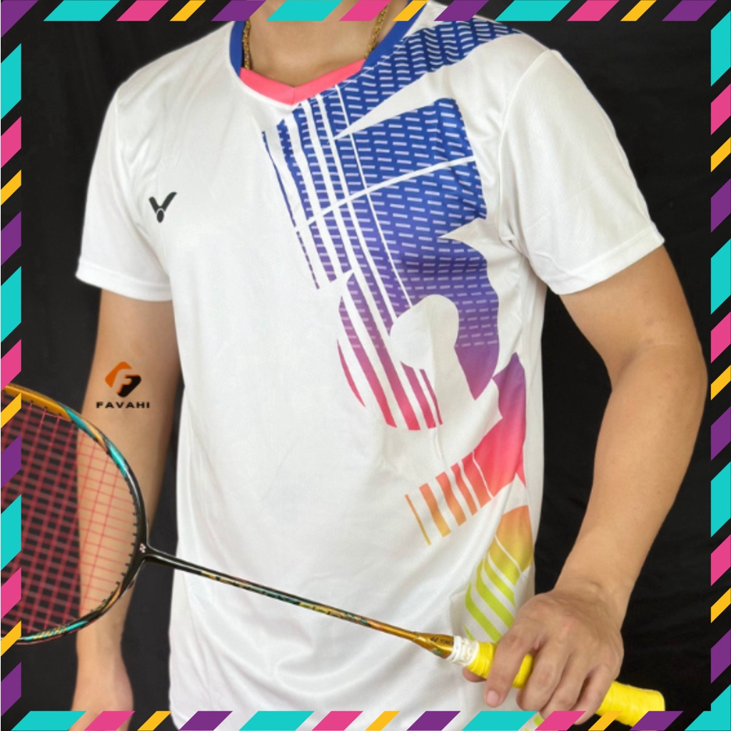 Áo cầu lông thể thao nam đủ mẫu đủ size, chất mát co dãn 4 chiều HP SHOP223