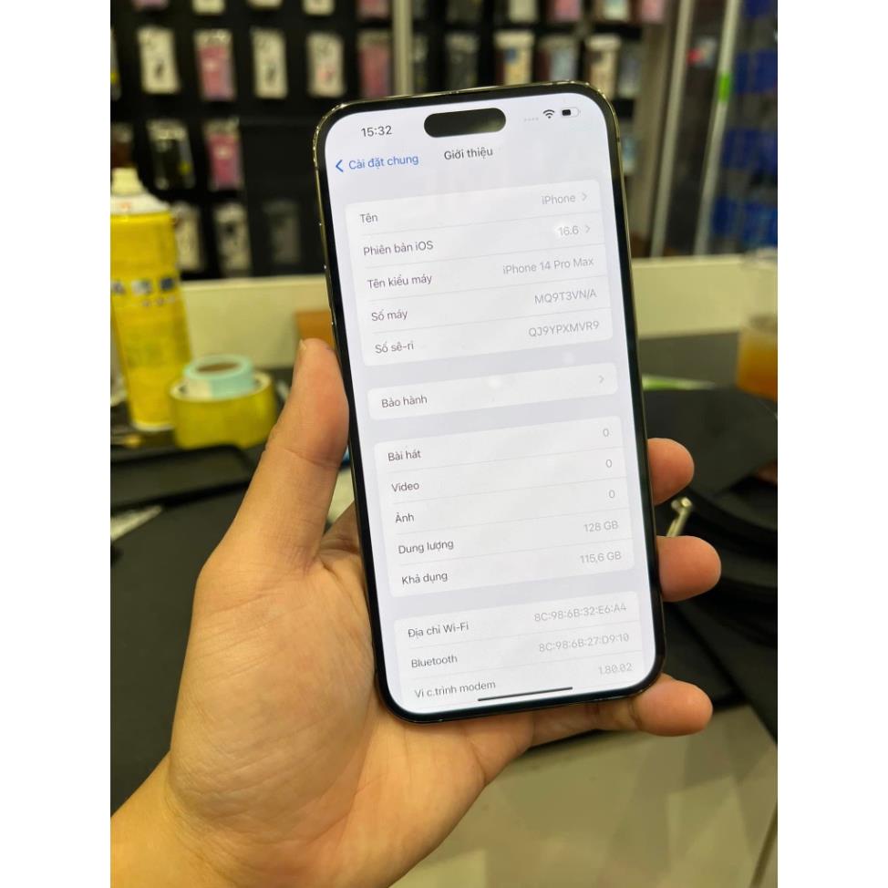 ''14'' pro'max' 128gb- % pin 95,100 - new 99% - bảo hành 12 tháng - lỗi 1 đổi 1 X5E
