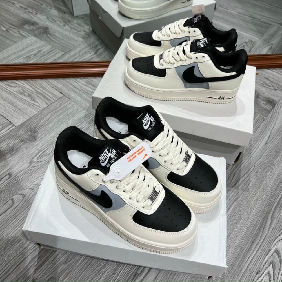 Giày _Nike Air Force 1 Mũi Đen Nam Nữ, Giày AF1 White Black Bản Cao Cấp Hót Trend bản chuẩn cao cấp