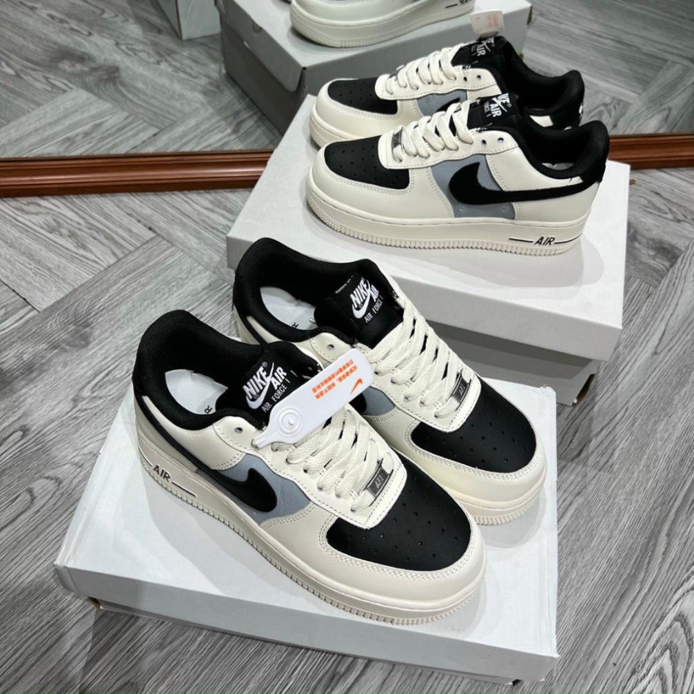 Giày _Nike Air Force 1 Mũi Đen Nam Nữ, Giày AF1 White Black Bản Cao Cấp Hót Trend bản chuẩn cao cấp