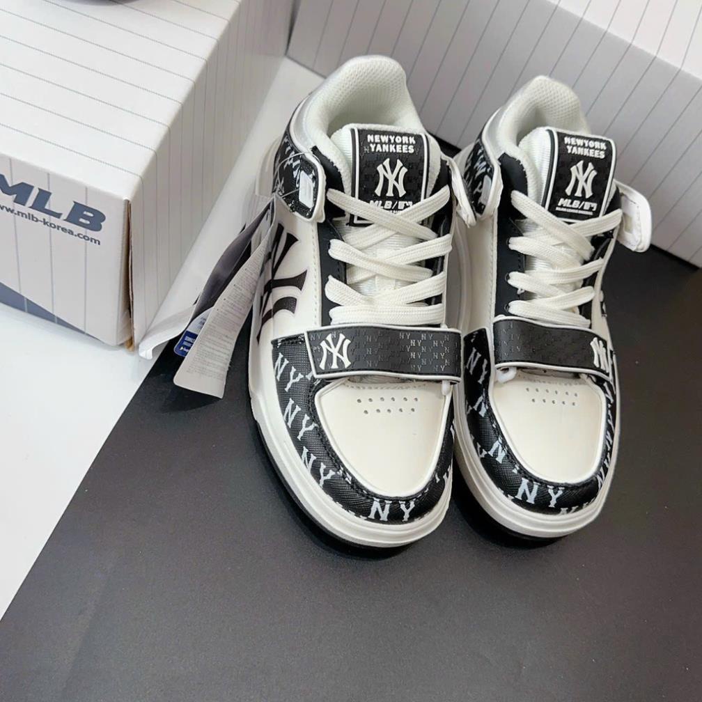 Giày Thể Thao Nam Nữ, Giày MLB Chunky họa tiết dán 3 màu độn đế hàng cao cấp Dành cho nam nữ hàng full box