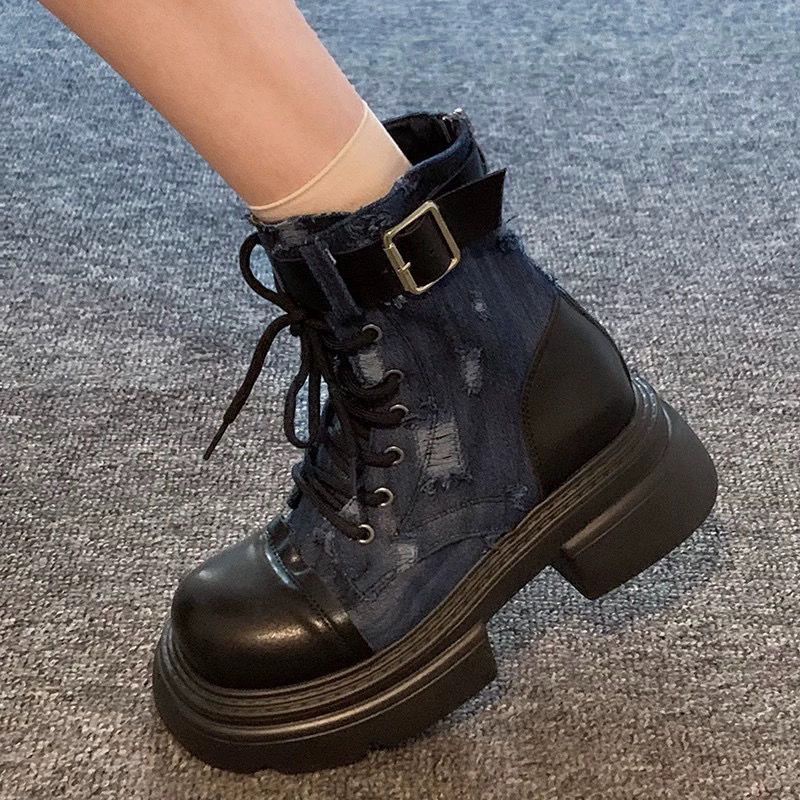 Giày Bốt Da Mềm Đế Dày Thời Trang Cho Nữ