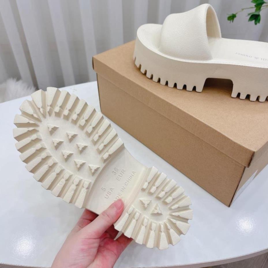 DÉP BÁNH MÌ ĐẾ CAO RĂNG CƯA QUAI NGANG CAO SU ĐÚC NGUYÊN KHỐI RB20