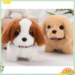 Đồ chơi chú chó bông biết đi, biết kêu, vẫy đuôi dùng pin