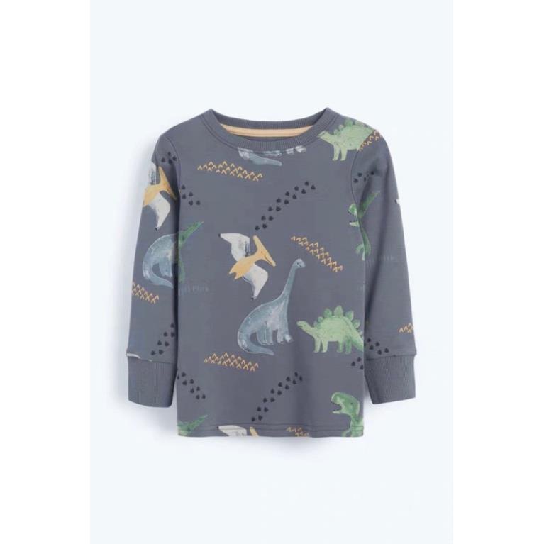 Combo 3 bộ bê trai hình khủng long tone xanh - ghi đậm new