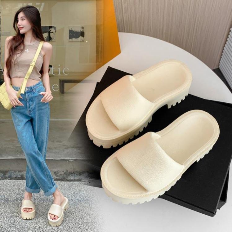 Dép quai ngang Gucci nữ độn đế 5cm. Hàng QC cao cấp . Hot trend 2023