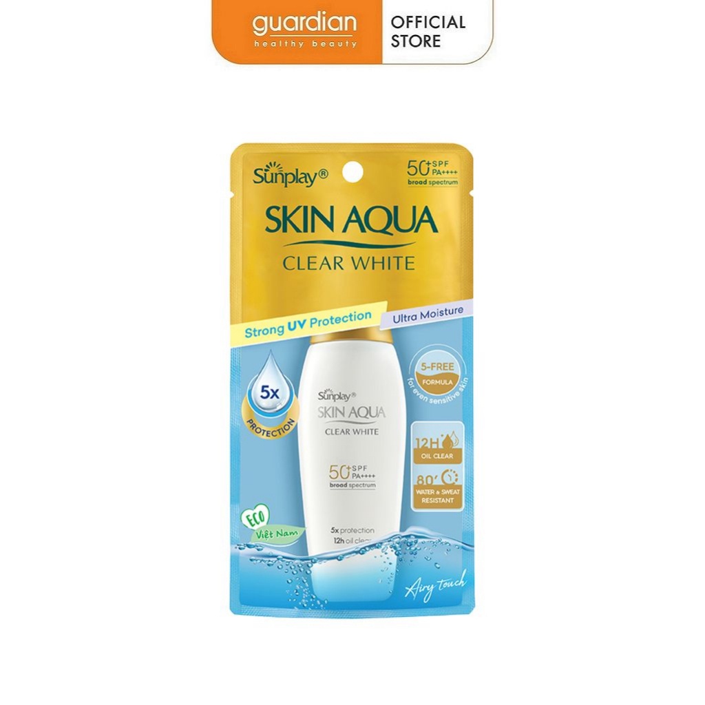 Sữa Chống Nắng Dưỡng Da Trắng Mịn Sunplay Skin Aqua Clear White SPF50+ PA++++  55Gr