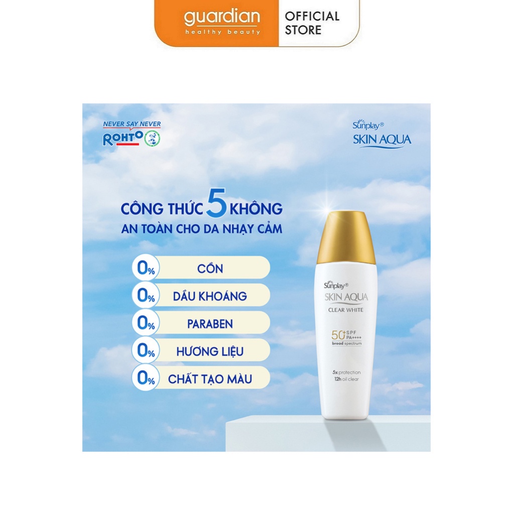 Sữa Chống Nắng Dưỡng Da Trắng Mịn Sunplay Skin Aqua Clear White SPF50 PA+++ 25Gr