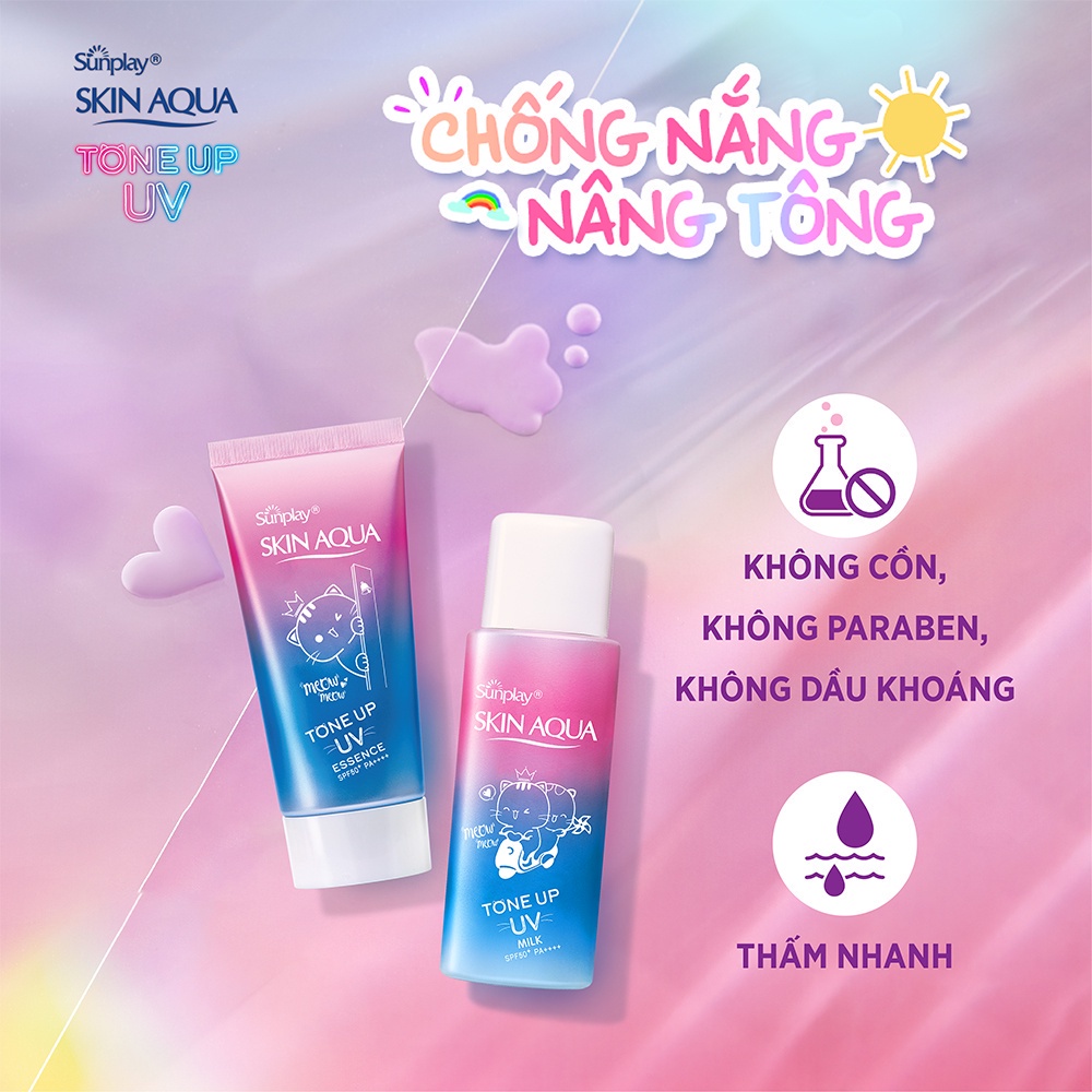 Sữa Chống Nắng Hiệu Chỉnh Sắc Da Sunplay Skin Aqua Tone Up UV Milk Lavender SPF50+ PA++++50Gr