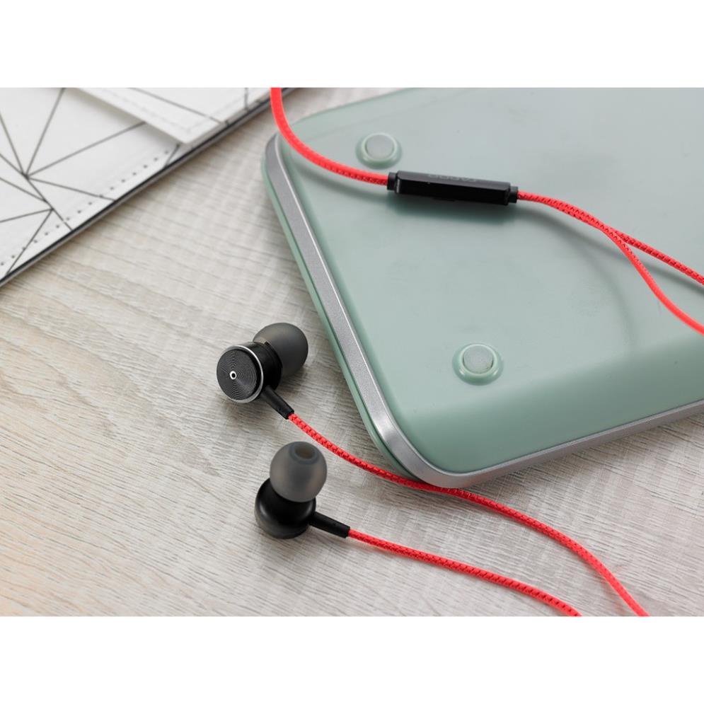 Tai Nghe Nhét Tai Có Dây Dài 1.2m Rapoo EP28 Jack 3.5mm Thiết Kế Chữ L Có Mic Ghi Âm - Hàng Chính Hãng Bảo Hành 24 Tháng