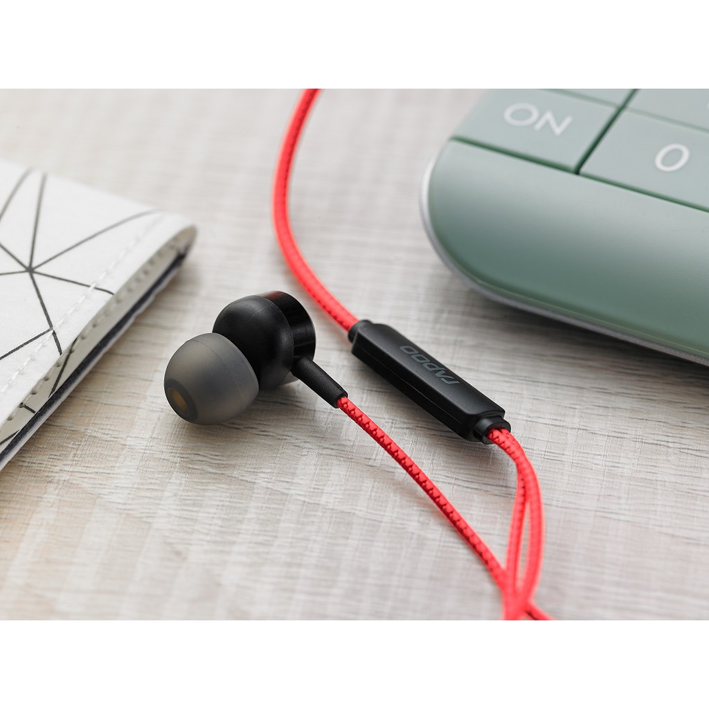 Tai Nghe Nhét Tai Có Dây Dài 1.2m Rapoo EP28 Jack 3.5mm Thiết Kế Chữ L Có Mic Ghi Âm - Hàng Chính Hãng Bảo Hành 24 Tháng