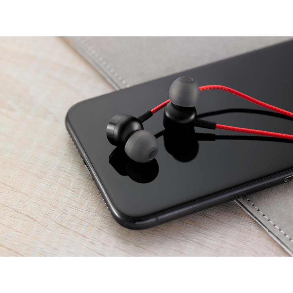 Tai Nghe Nhét Tai Có Dây Dài 1.2m Rapoo EP28 Jack 3.5mm Thiết Kế Chữ L Có Mic Ghi Âm - Hàng Chính Hãng Bảo Hành 24 Tháng