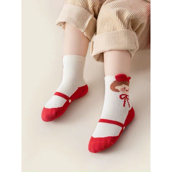 🍓Set 10 đôi Tất Dâu Bé Gái