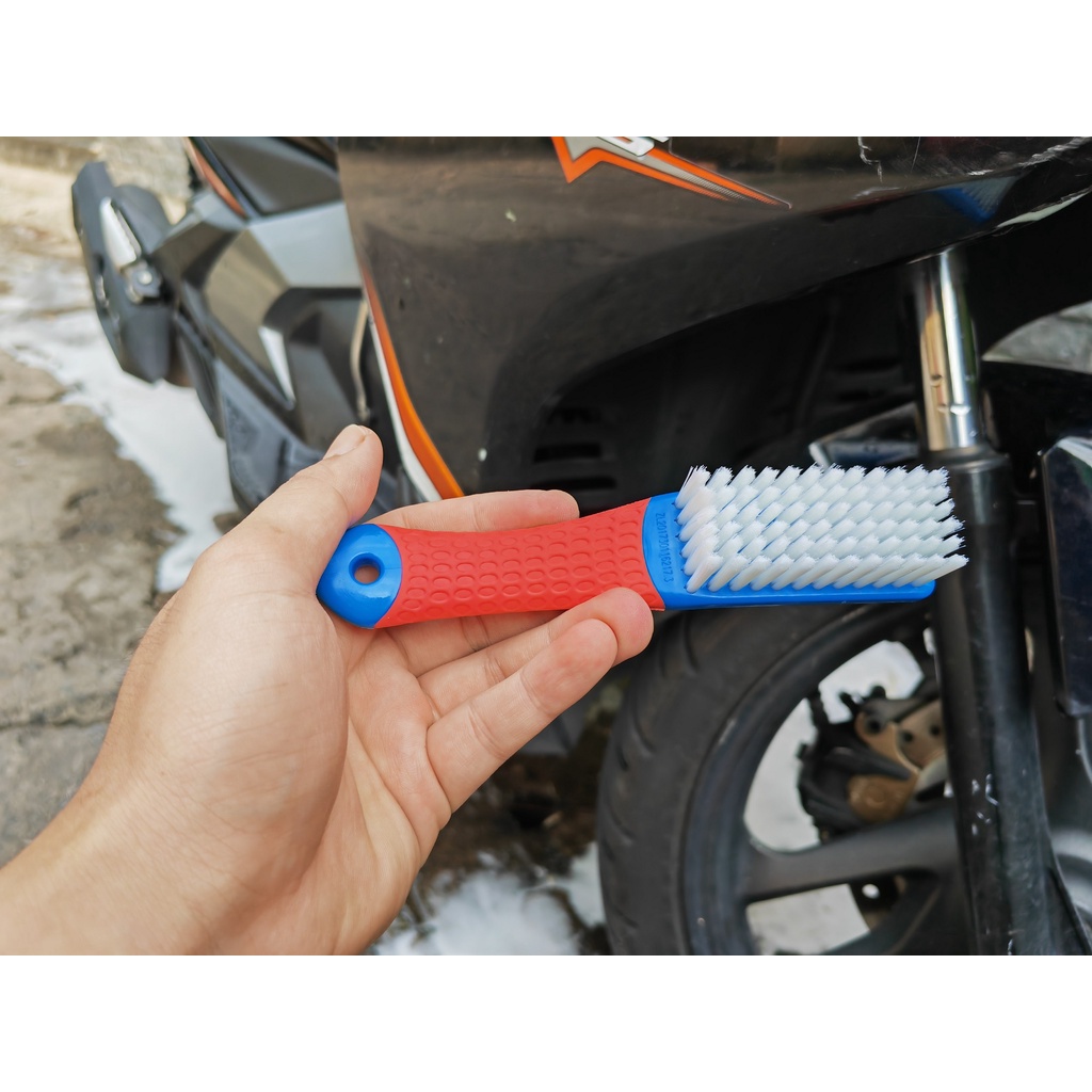 Bàn chải đa năng vệ sinh xe máy, ô tô - Vệ sinh nhông sên dĩa, lóc máy, bánh xe, nội thất ô tô