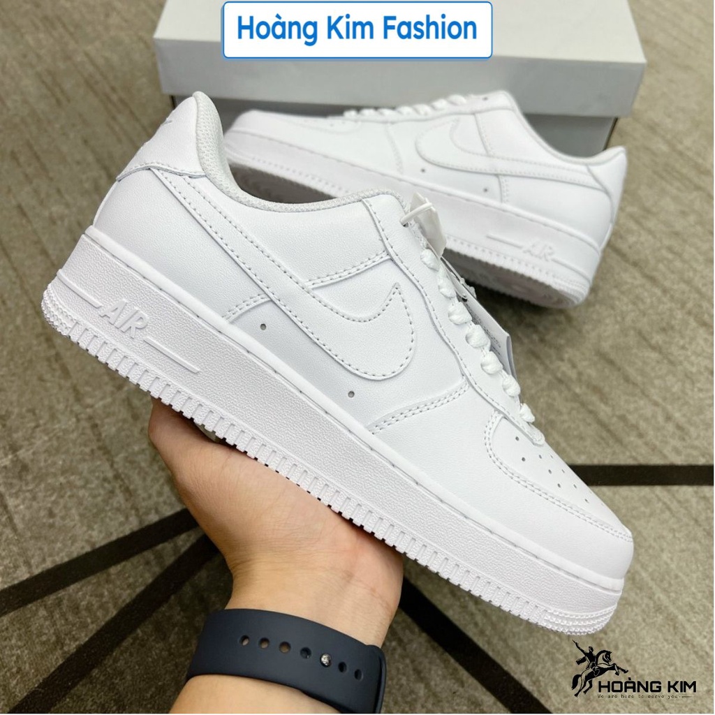 Giày _Nike Air Force 1 All White, giày Af1 full trắng bản S.Cấp trung full phụ kiện