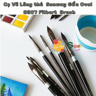 Cọ vẽ lông thú sunway đầu oval b207 filbert brush