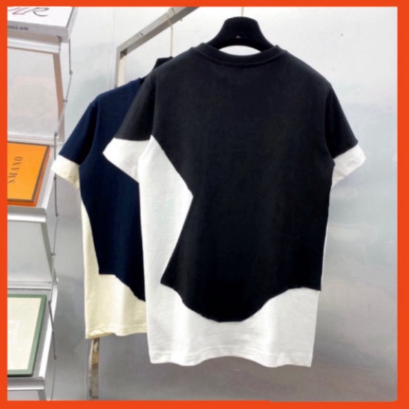 Áo phông nam nữ Premium Cotton Neil Barrett phối mix vải hai màu đen trắng. Áo thun phối unisex form rộng siêu hot 83
