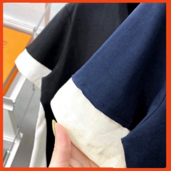 Áo phông nam nữ Premium Cotton Neil Barrett phối mix vải hai màu đen trắng. Áo thun phối unisex form rộng siêu hot 83