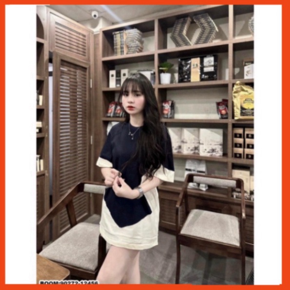 Áo phông nam nữ Premium Cotton Neil Barrett phối mix vải hai màu đen trắng. Áo thun phối unisex form rộng siêu hot 83