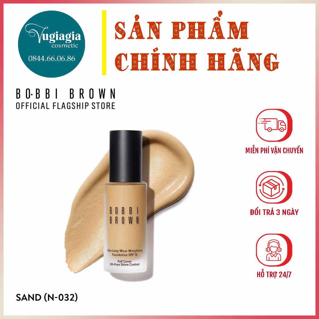 Kem nền kiềm dầu bền màu Bobbi Brown Skin Longwear Weightless Foundation SPF 15  Dành cho mọi loại da