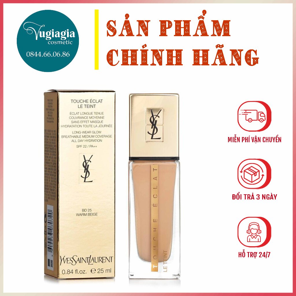 Kem Nền YSL Touche Eclat Le Teint Foundation 30ml kem nền kem che khuyết điểm kiềm dầu suốt 24h