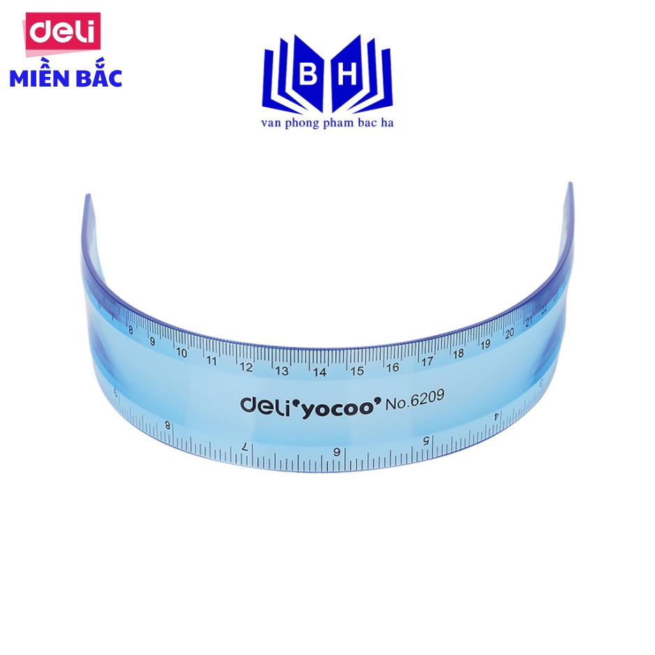 Thước kẻ nhựa dẻo EcoPVC 30cm Deli - Màu tự nhiên - E6209 ( 6209 )