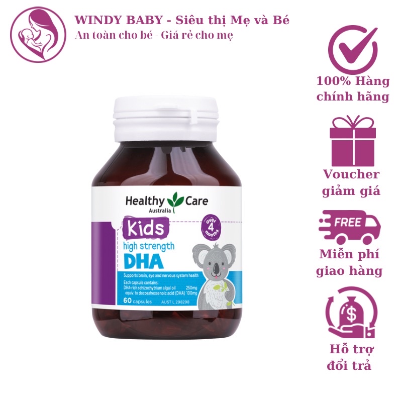 Viên uống bổ sung DHA cho bé HealthyCare - 60 viên