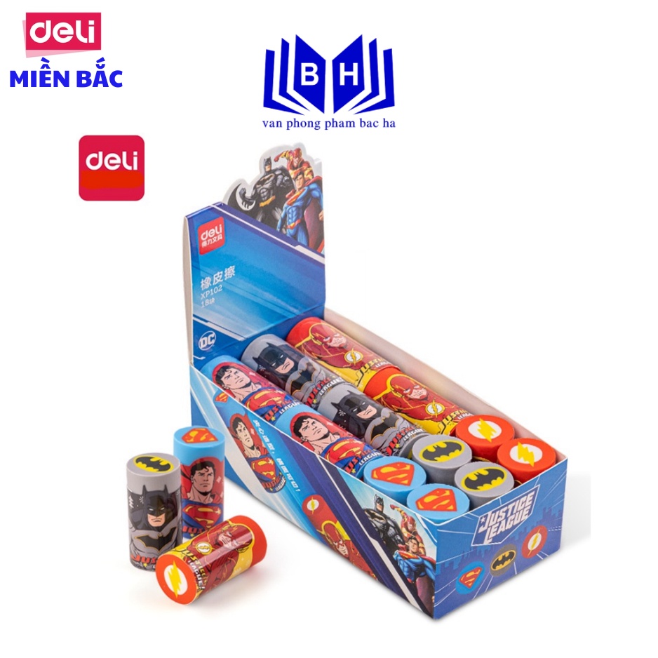 Gôm tẩy Deli in ấn hình siêu nhân anh hùng - 1 chiếc - XP102/ XP104/ XP105