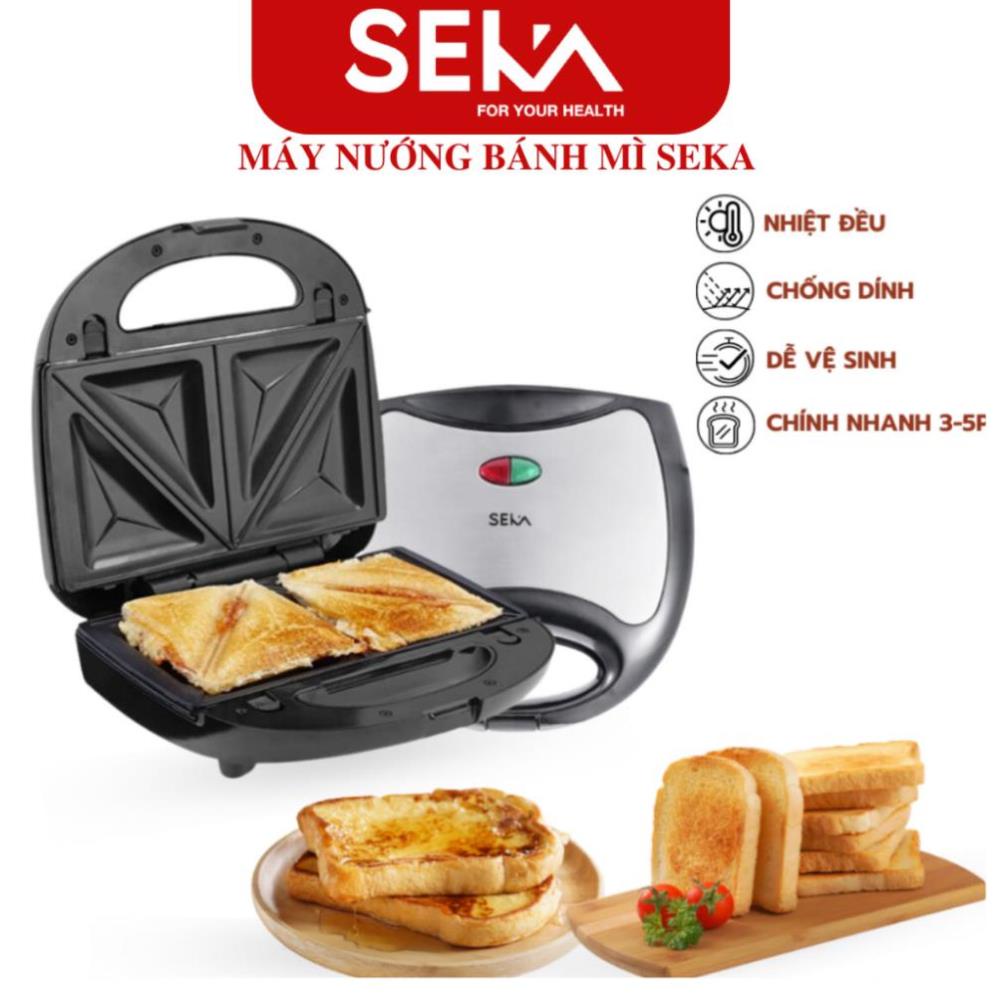 Máy nướng bánh mì sandwich SEKA, Máy kẹp nướng bánh mì nướng nhanh chín đều, chống dính tốt ...