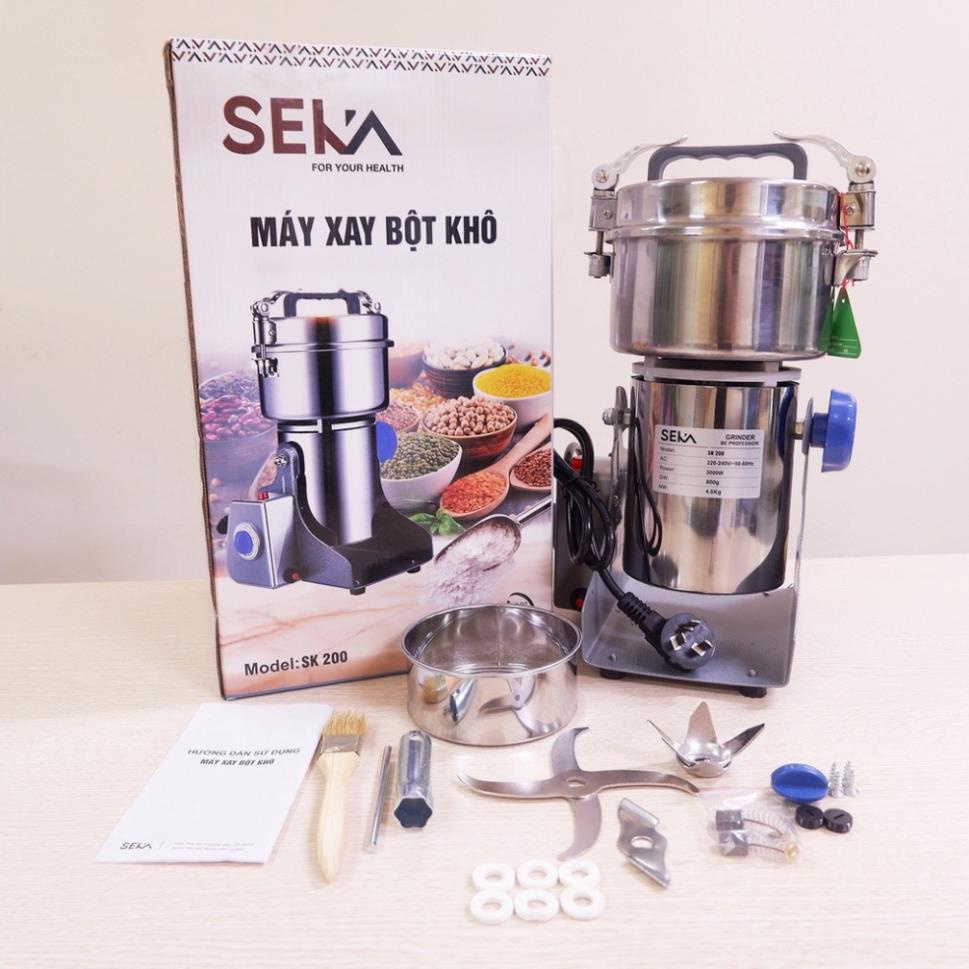 Máy Xay Bột Khô SEKA Công Suất Lớn 3000W Chất Liệu Inox 304 Xay Được Tất Cả Các Loại Hạt