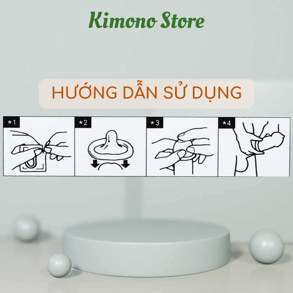 Bao cao su Juncai cao cấp siêu mỏng 001 kéo dài thời gian, gân gai tăng khoái cảm, Hộp 10 bcs
