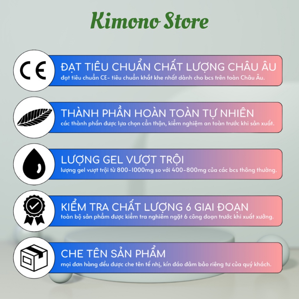 Bao cao su Juncai cao cấp siêu mỏng 001 kéo dài thời gian, gân gai tăng khoái cảm, Hộp 10 bcs