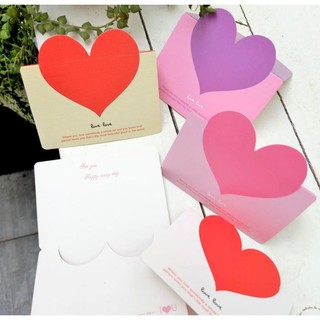 ❤ Thiệp trái tim mini ghi lời chúc màu pastel ❤