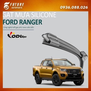 Gạt mưa xe ford ranger gạt mưa thân mềm lưỡi silicone phủ nano siêu sạch