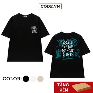Áo thun rộng from rộng cotton CODE VN GRAFFIT local brand oversize cổ tròn unisex premium basic tee nam nữ bigsize