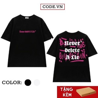 Áo thun local brand from rộng CODE VN DELETE áo phông bigsize unisex nam nữ basic tee cotton from oversize tay lỡ