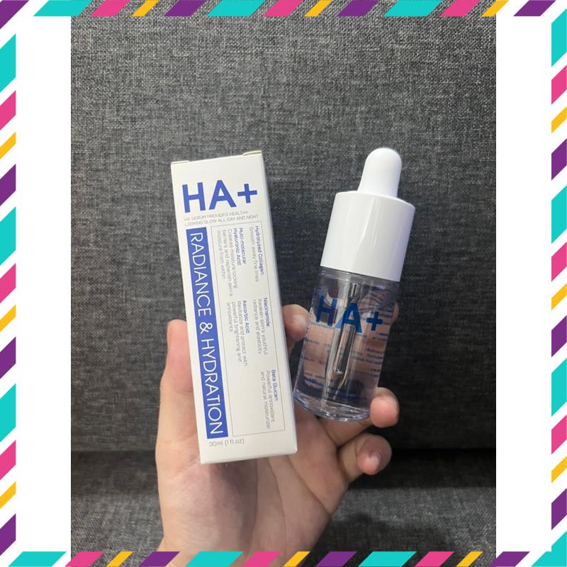 Serum - Tinh Chất Ha+ Radiance & Hydration Collagen Thuỷ Phân + Ha Đa Phân Tử Cấp Nước Sâu Căng Bóng Trẻ Hoá Da